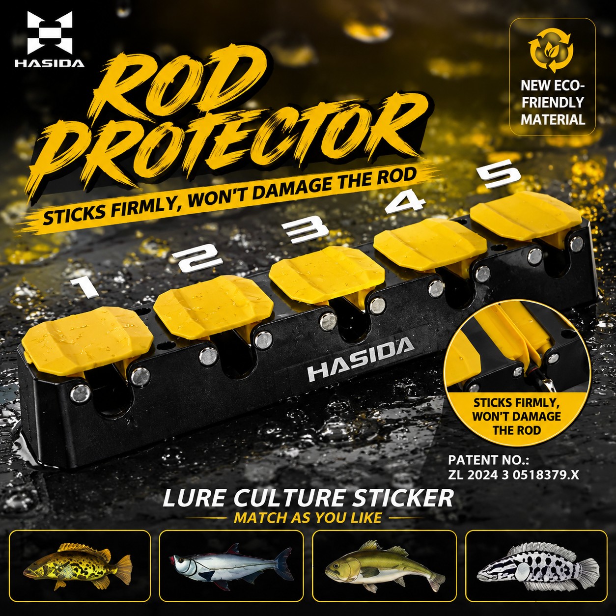 Fishing Rod Rack - Portacanne da Pesca da Parete HASIDA,