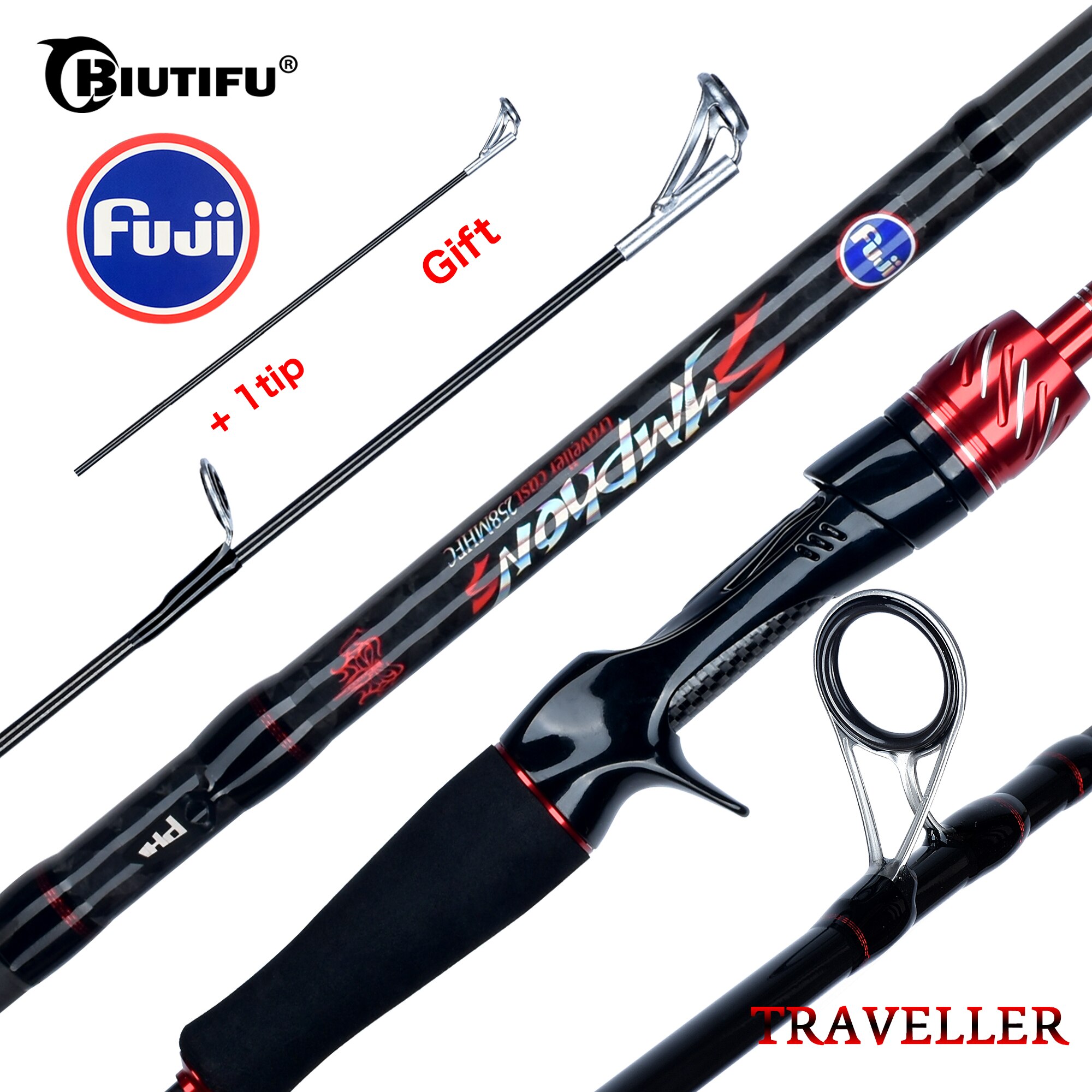 Fishing Rod Surf - BIUTIFU Viaggiatore Spinning Casting Fuji Lure