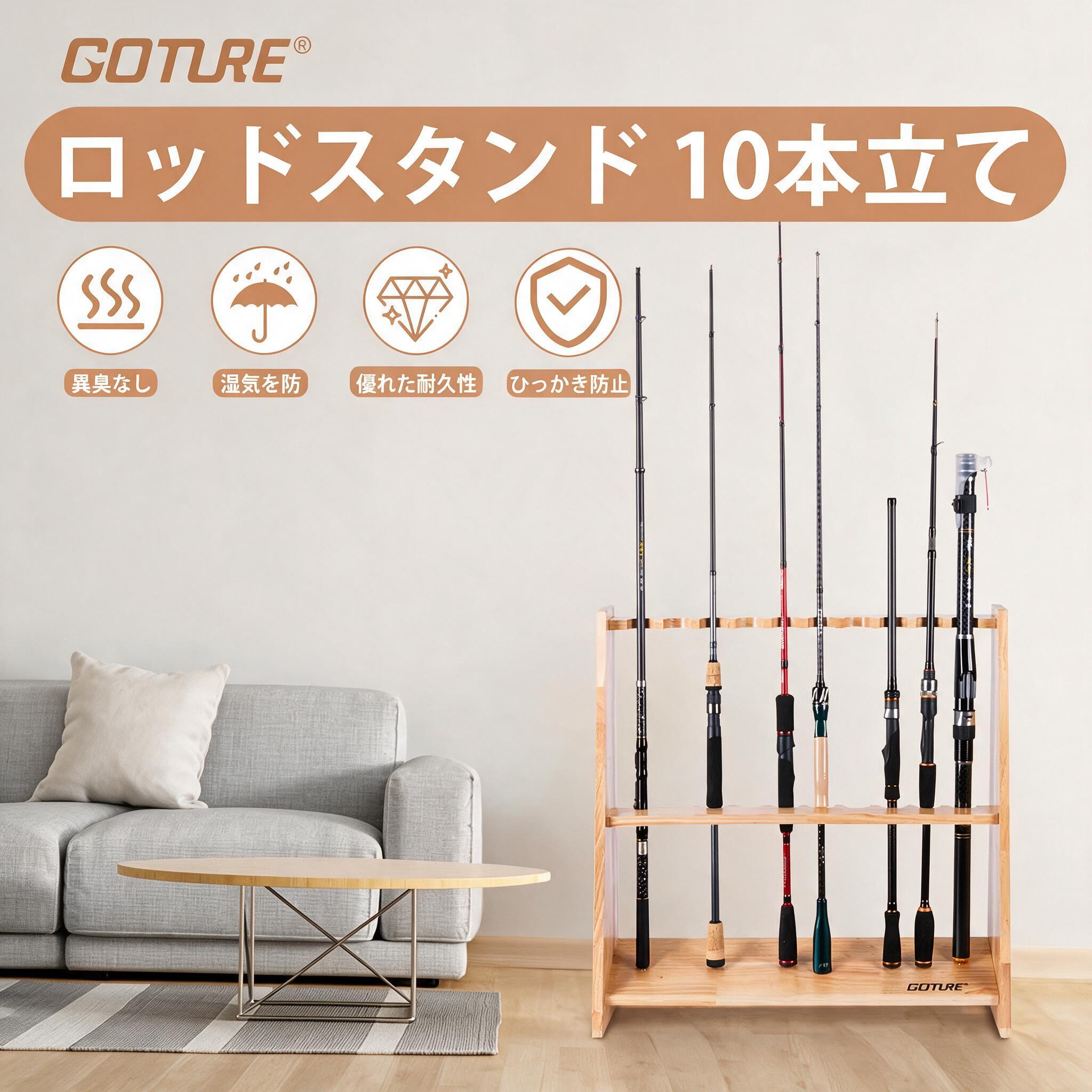Fishing Rod Rack - Portacanne da Pesca in Legno Goture