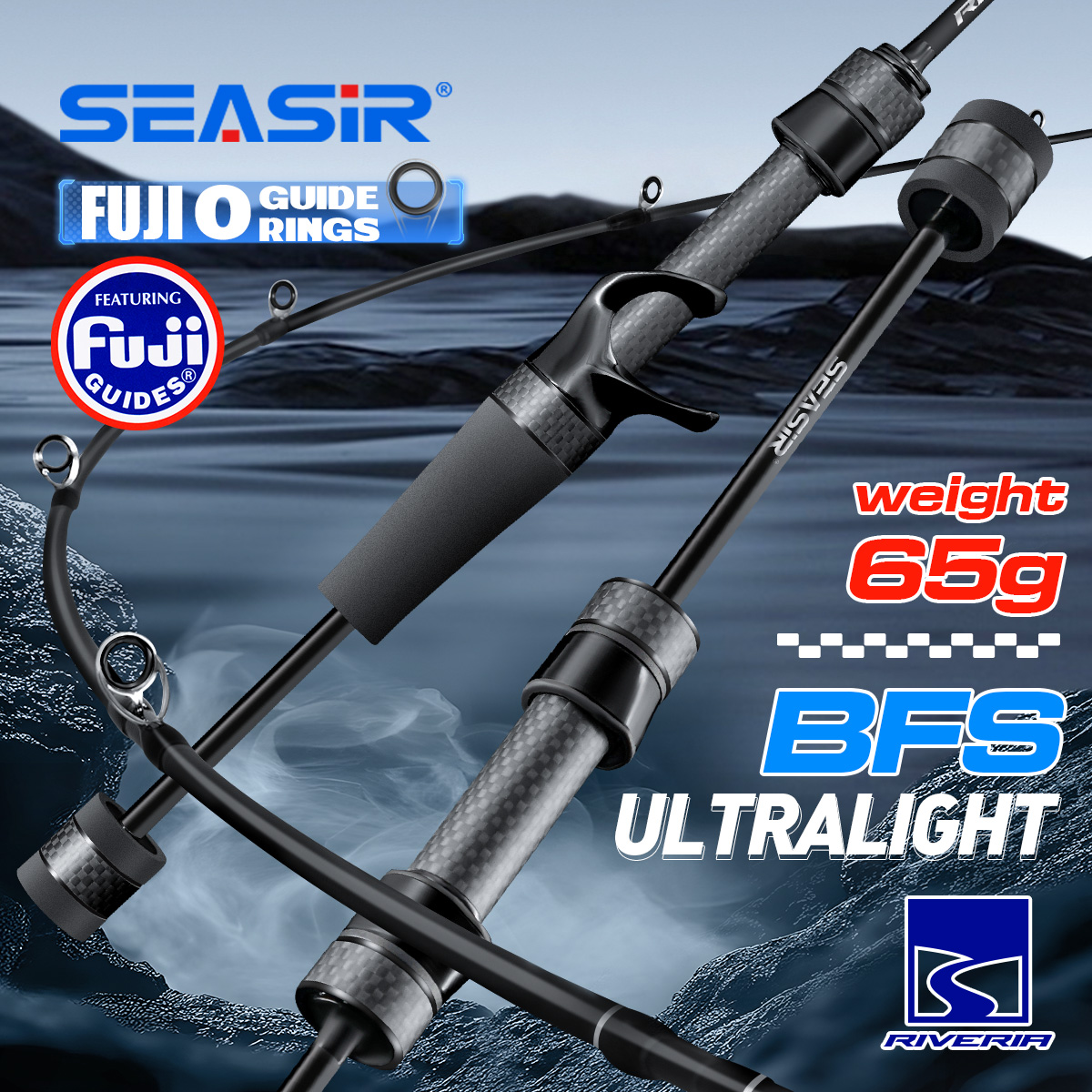 Fishing Rod Surf - Canna da pesca Baitcasting ultraleggera Seasir